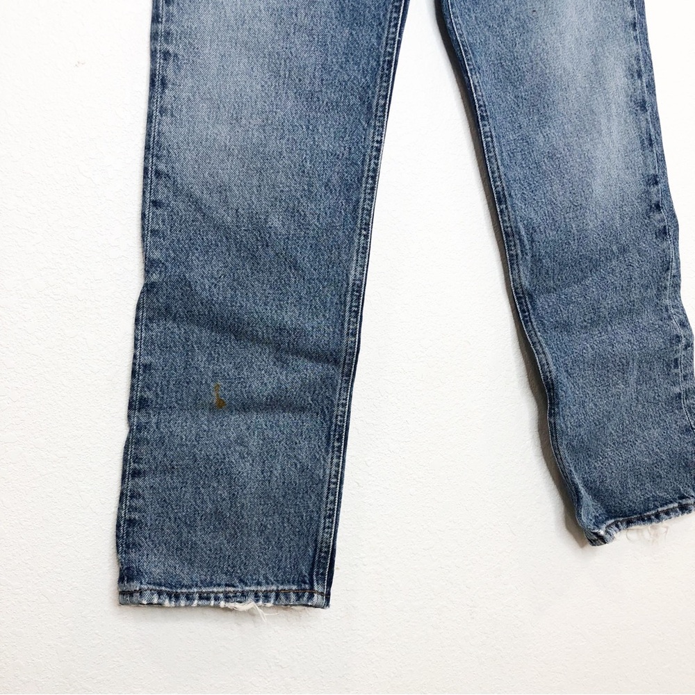 Agolde Ripley Straight Leg Jeans in Forfeit Blue Denim Jean Size 24 Revolve - Picture 11 of 16